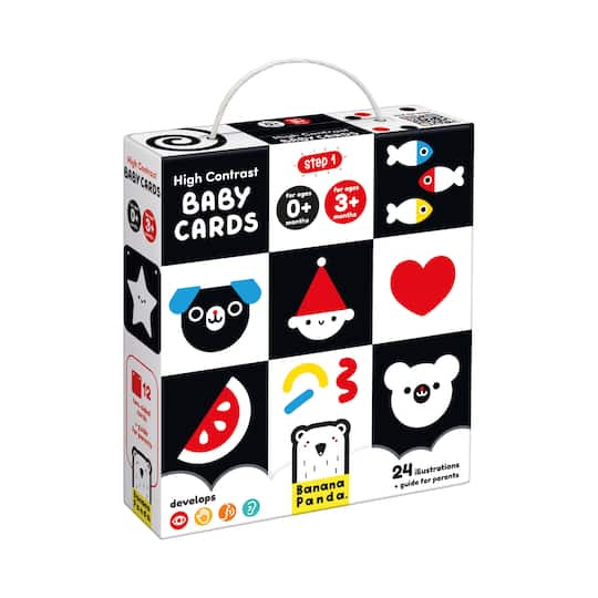 Banana Panda High Contrast Baby Cards Set